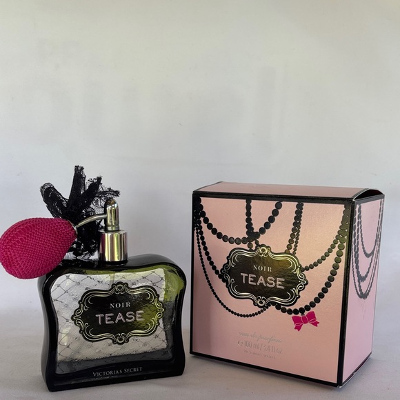 EMPTY BOTTLE VICTORIA’S SECRET NOIR TEASE EAU DE PARFUM BLACK PINK WITH ATOMIZER - Picture 4 of 13